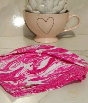 PINK MARBLE DOG BANDANA