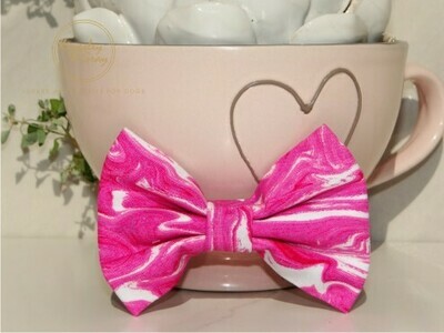 PINK MARBLE DOG BOW TIE PINK MARBLE DOG BOW TIE
