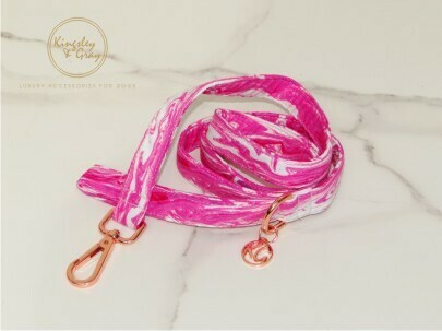 PINK MARBLE DOG LEAD