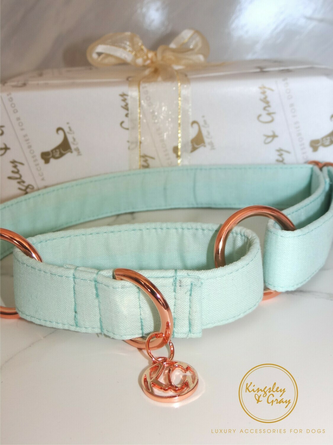 MARTINGALE COLLAR, FABRIC: AQUARIUS