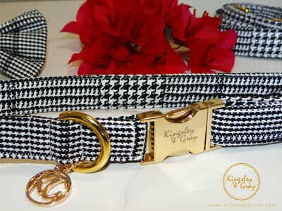 HOUNDSTOOTH DOG COLLAR
