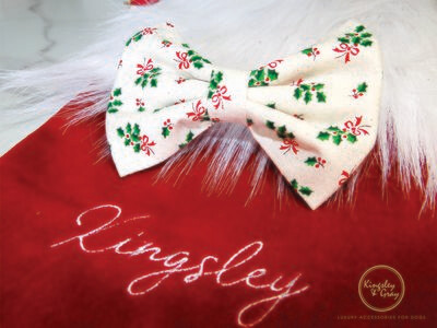 MISTLETOE DOG BOW TIE MISTLETOE DOG BOW TIE
