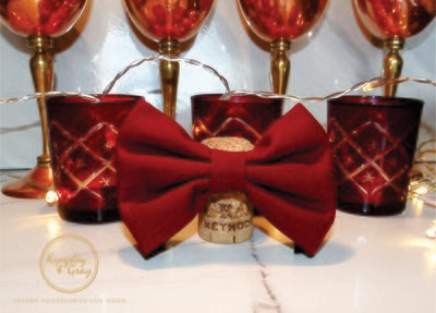 BORDEAUX CLARET DOG BOW TIE BORDEAUX CLARET DOG BOW TIE