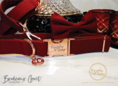 BORDEAUX CLARET DOG COLLAR BORDEAUX CLARET DOG COLLAR