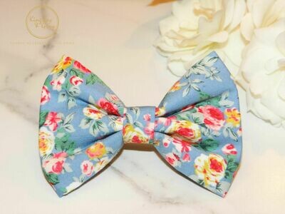 ENGLISH ROSE - WEDGEWOOD DOG BOW TIE
