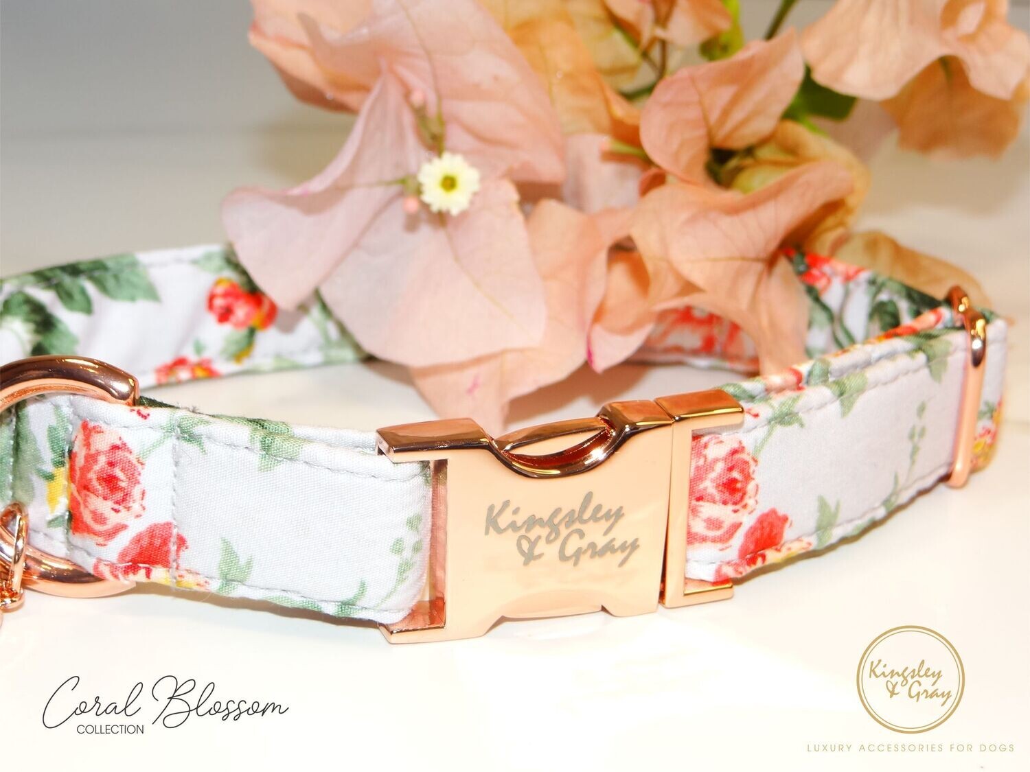 CORAL BLOSSOM DOG COLLAR CORAL BLOSSOM DOG COLLAR