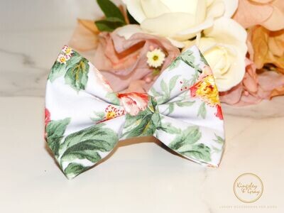 CORAL BLOSSOM DOG BOW TIE