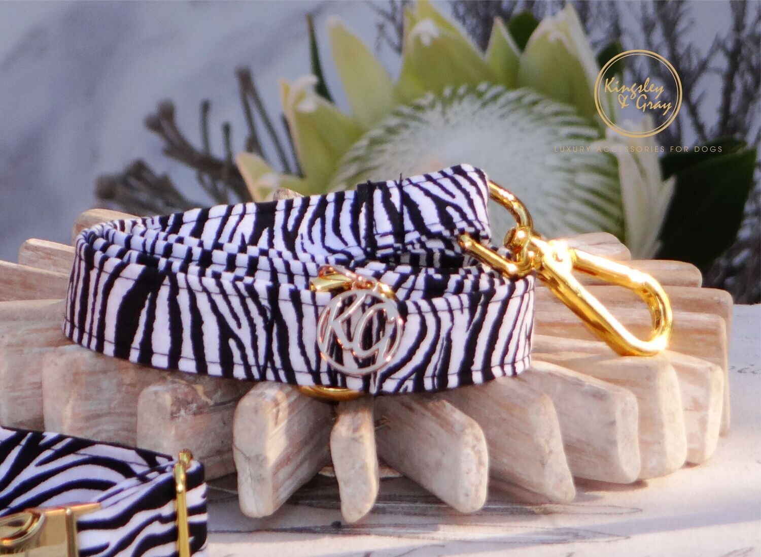 ZEBRA STRIPE DOG LEAD