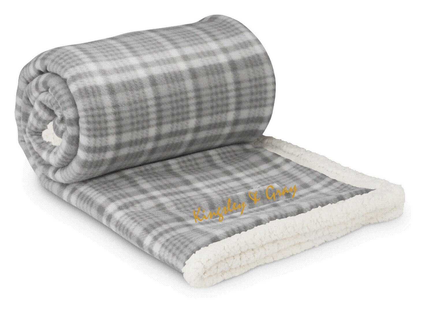 MUNRO SHERPA BLANKET, COLOUR: GREY
