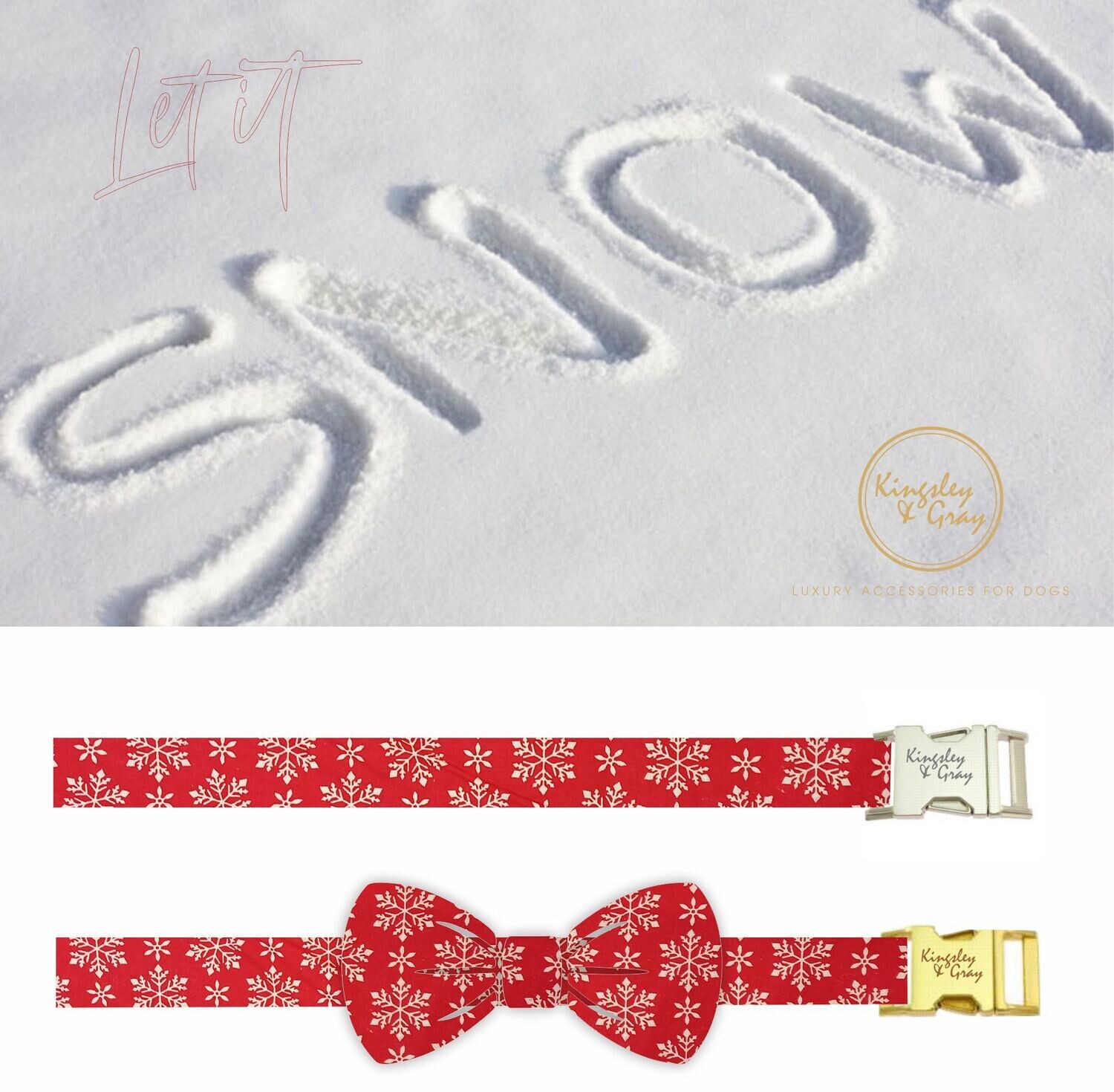 LET IT SNOW DOG COLLAR