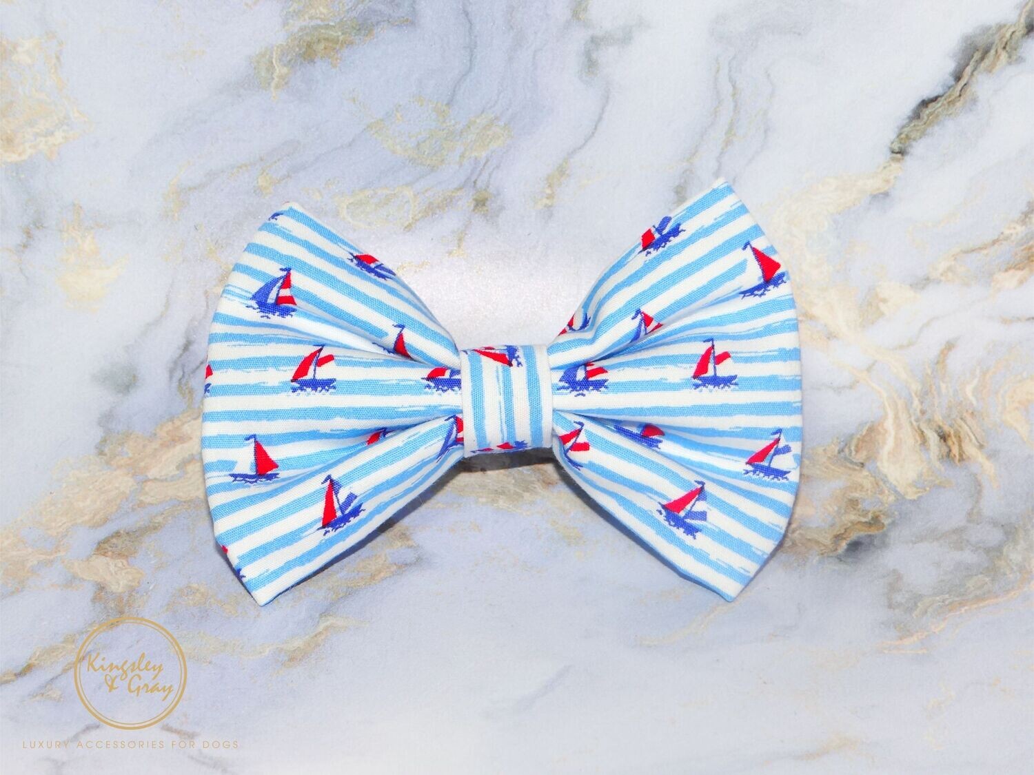 SAIL AWAY DOG BOW TIE