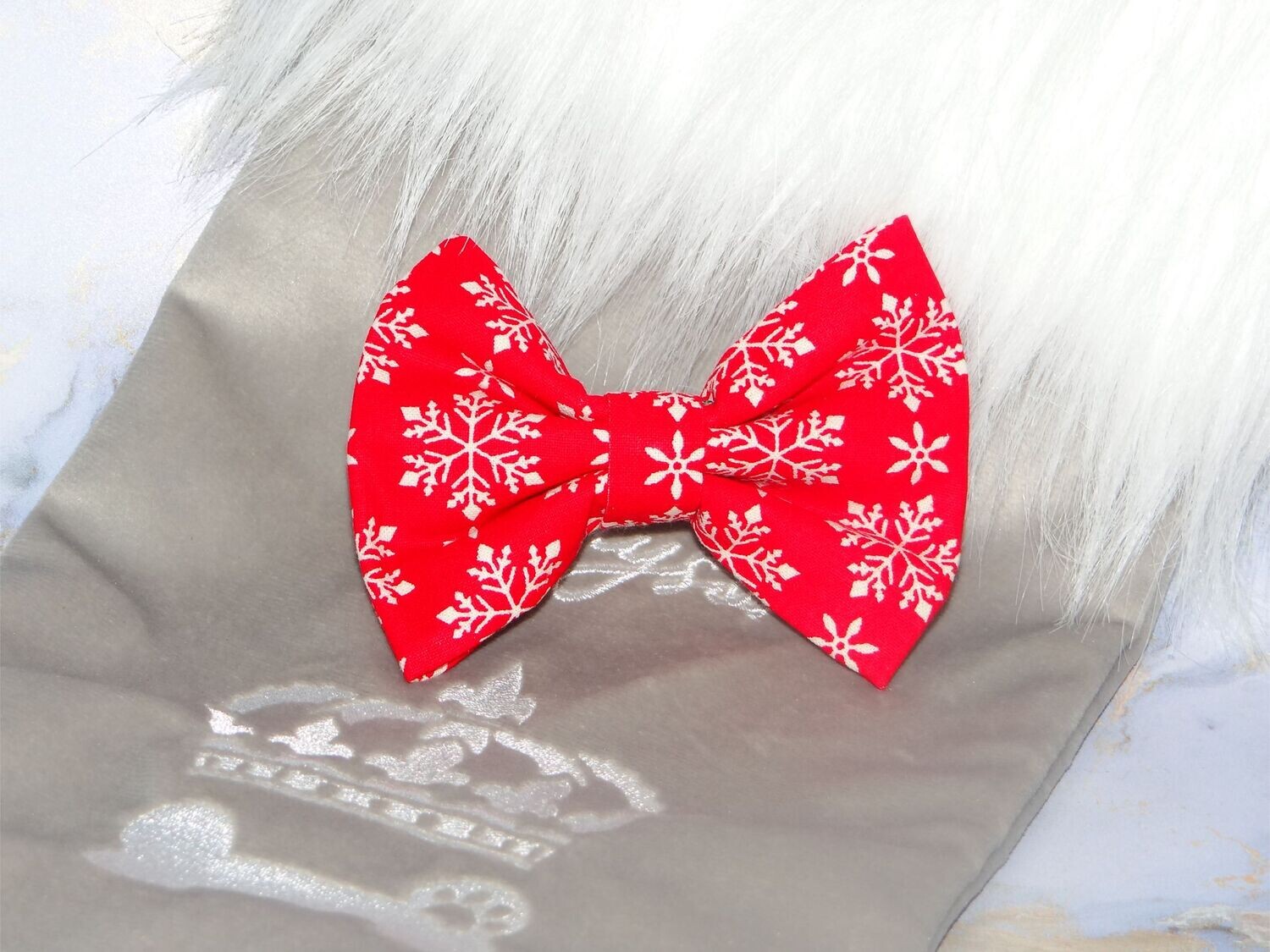 LET IT SNOW DOG BOW TIE LET IT SNOW DOG BOW TIE