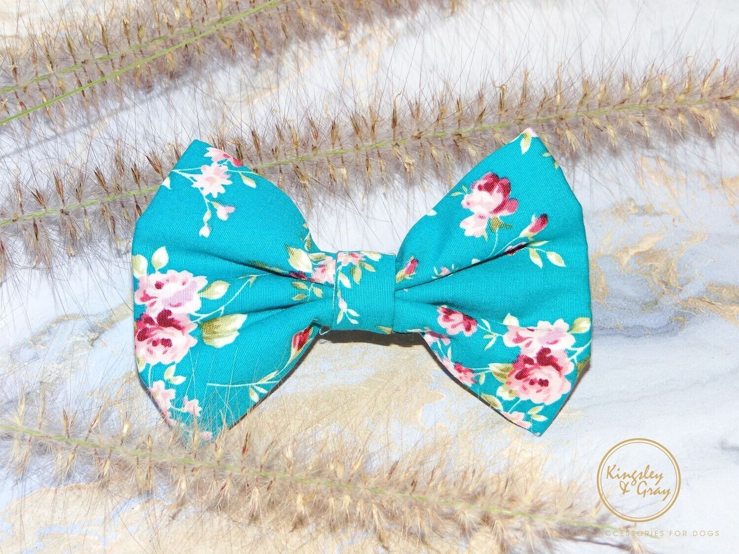 ORIENTAL ROSE DOG BOW TIE