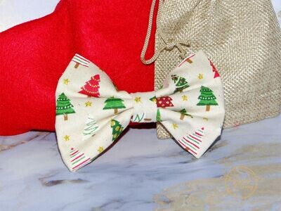 TINSEL TREE DOG BOW TIE TINSEL TREE DOG BOW TIE