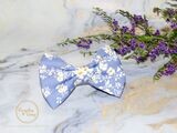 WHITE LILAC DOG BOW TIE