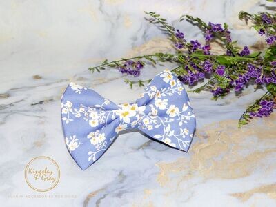 WHITE LILAC DOG BOW TIE WHITE LILAC DOG BOW TIE