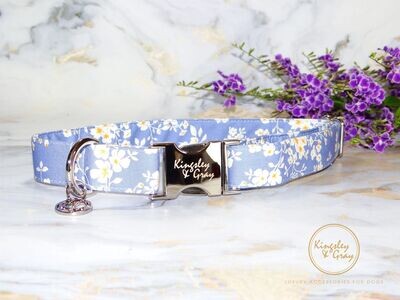 WHITE LILAC DOG COLLAR