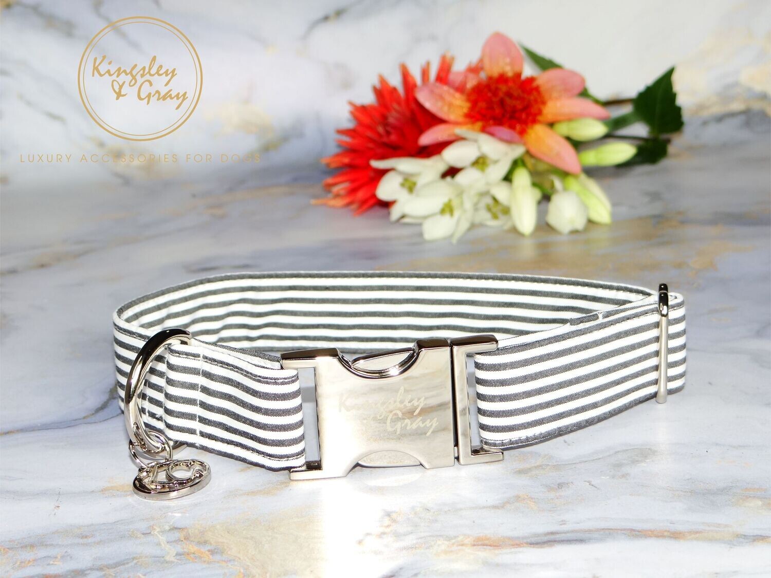 NAUTICAL STRIPE DOG COLLAR NAUTICAL STRIPE DOG COLLAR