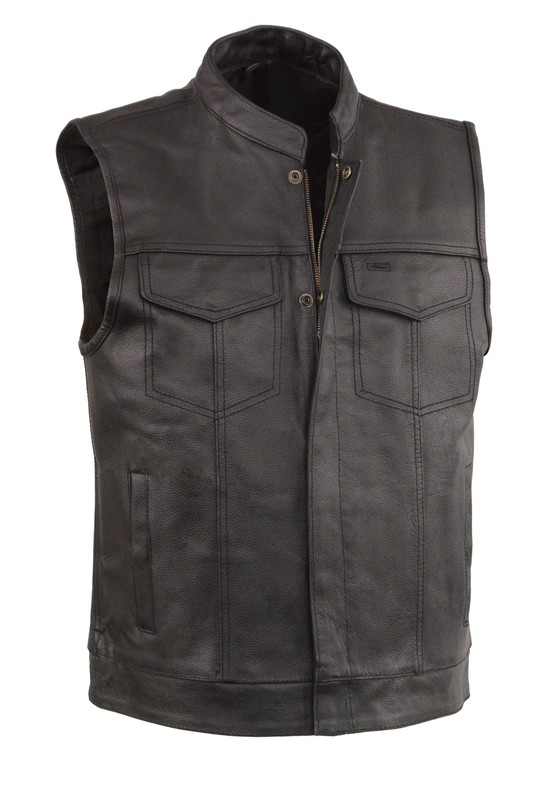 Leather Vest With 2 Gun Pocket