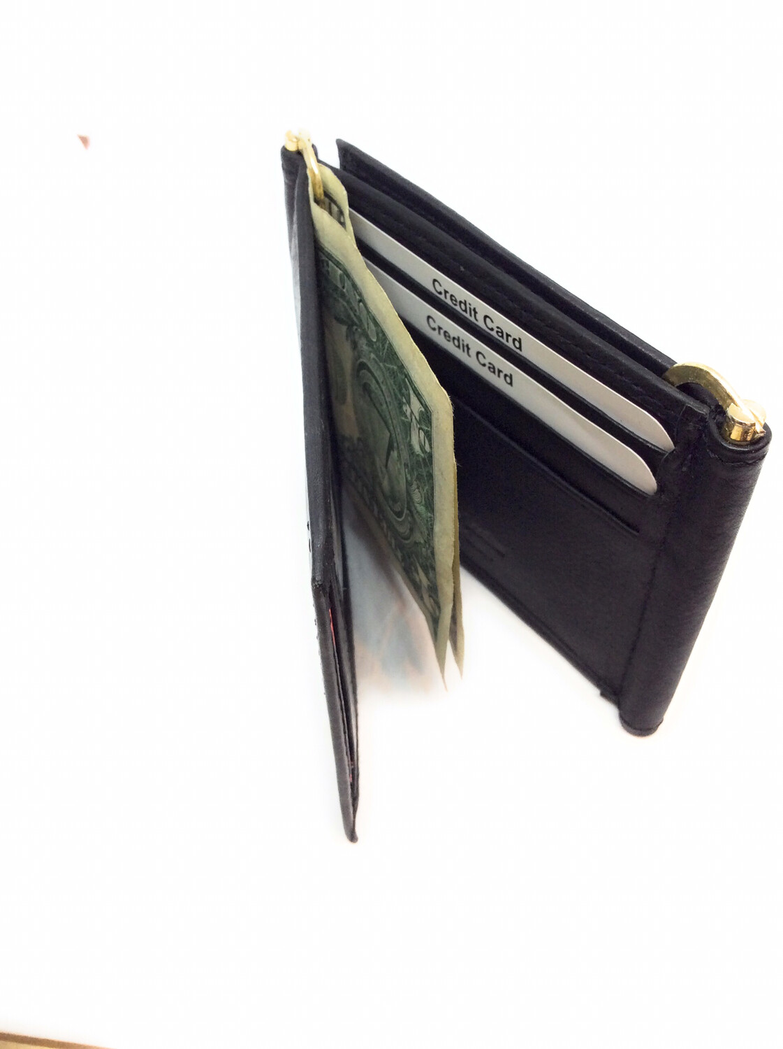 Money clips leather wallet 