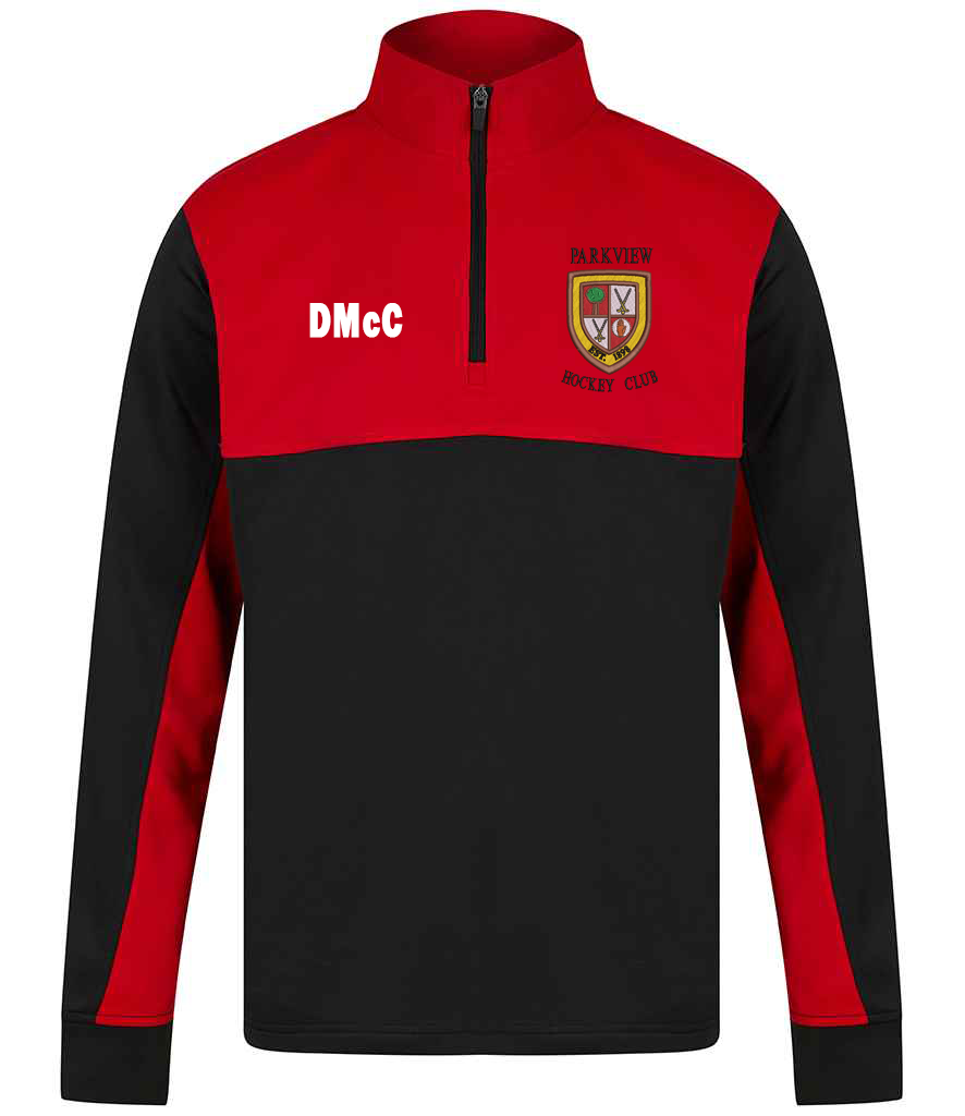 Parkview Hockey Club - Team Kit 2024 - 1/4 zip in Black/Red - LV874