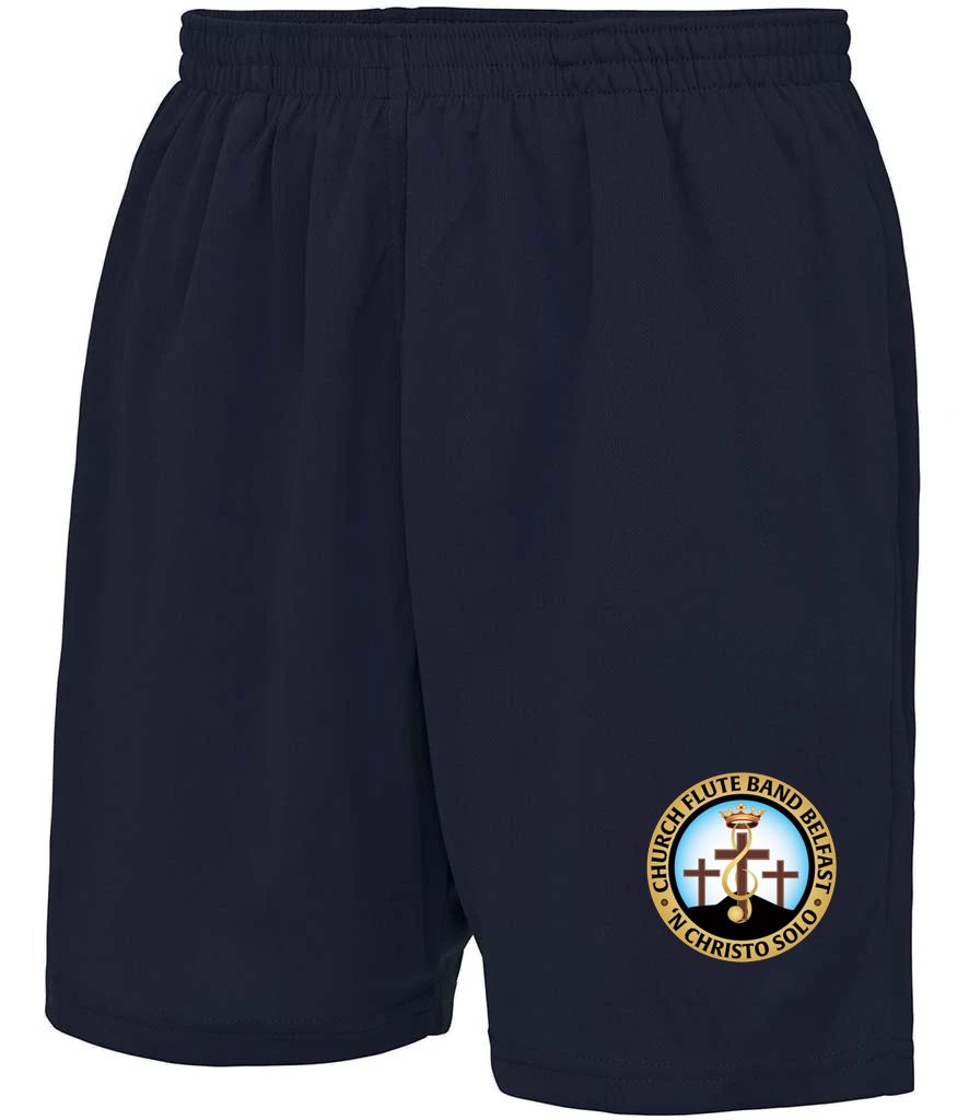 Church Flute Band - Navy Shorts with Embroidered logo