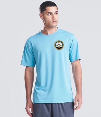 JC001 Cool Tee with Embroidered Chest &amp; Print on Back