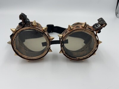 Steampunk Cyberspace goggles with copper And Spikes