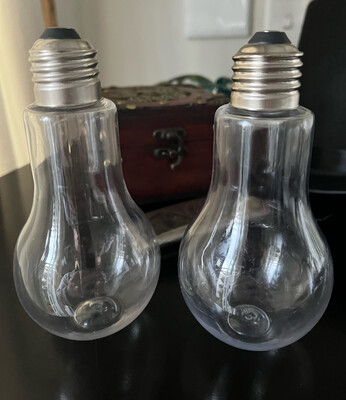 Plastic Light Bulb Drinking Jar
