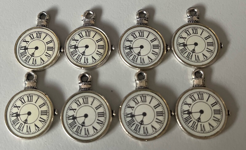Set of 8 Units Small Watch Charms (8 Units Per Set)