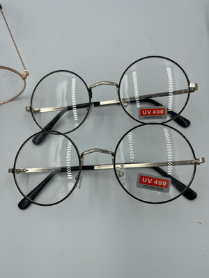 Clear Vintage Glasses With Round Lenses