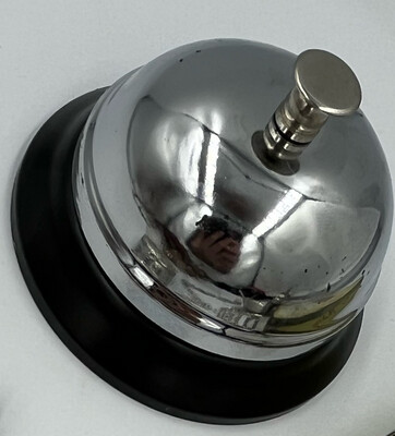 Vintage Silver Stainless Steel Hotel Bell