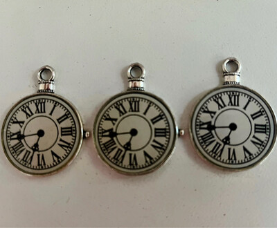 Steampunk Vintage Watch Charms, Set Of 3 Units In A Bag