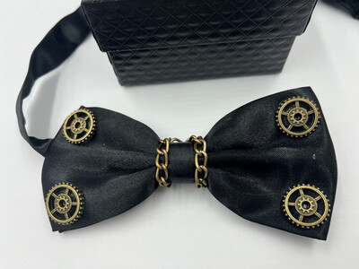 Steampunk Black Bowtie