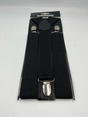 Black Standard Wide Suspenders Crossbands For Men