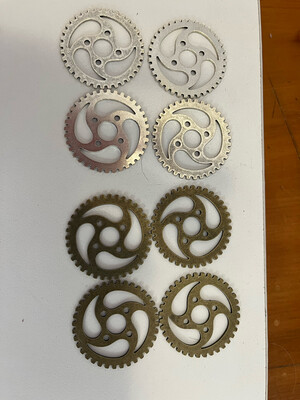 Large Steampunk Gears For Crafts, Alloy Metal 40mm, Set of 8 XL