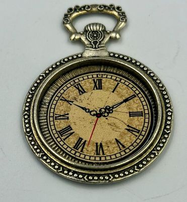Steampunk Faux Antique Pocket Watch Pendant With Chain