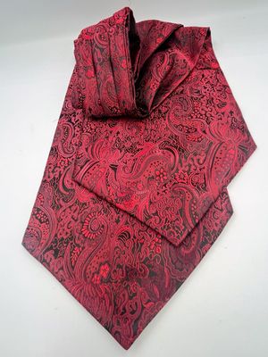 Steampunk Dark Red Paisley Cravats Ascot Ties