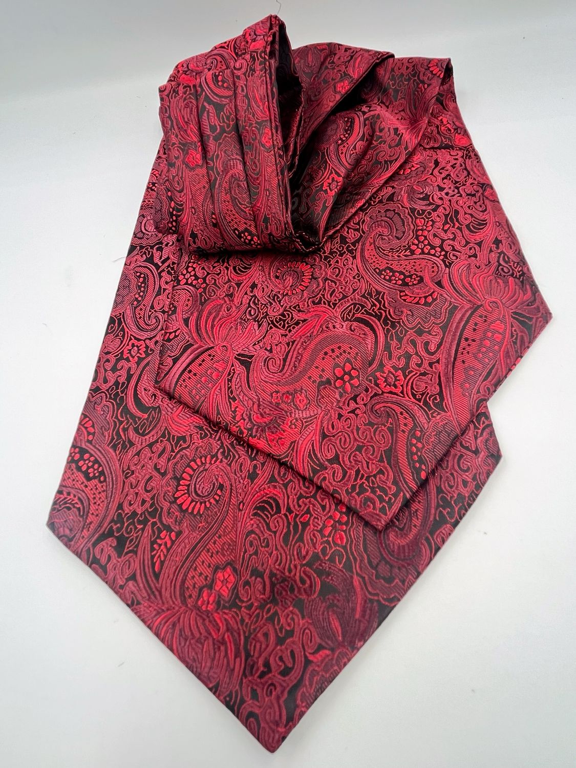 Steampunk Dark Red Paisley Cravats Ascot Ties