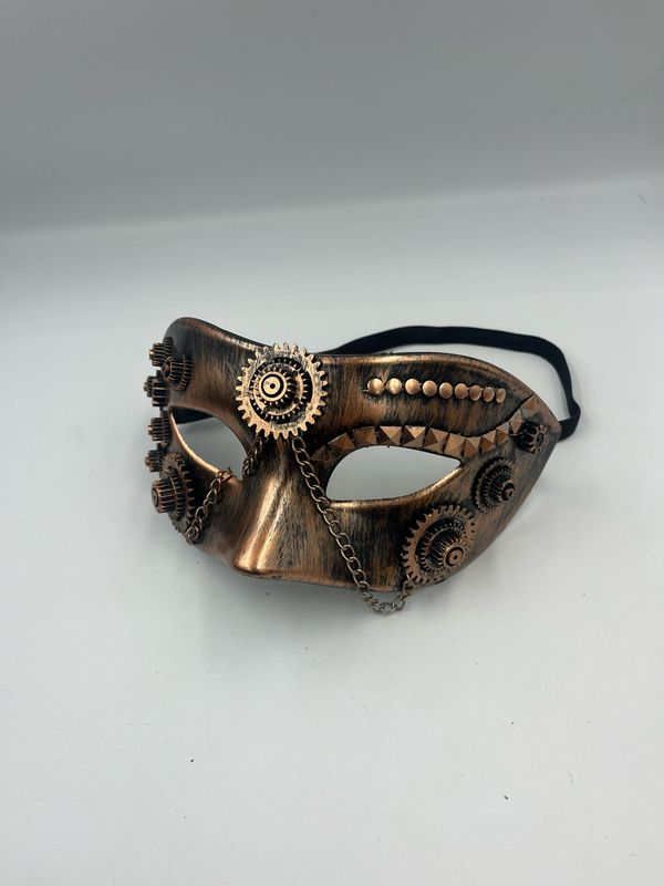 Steampunk Masquerade Mask Copper Colour
