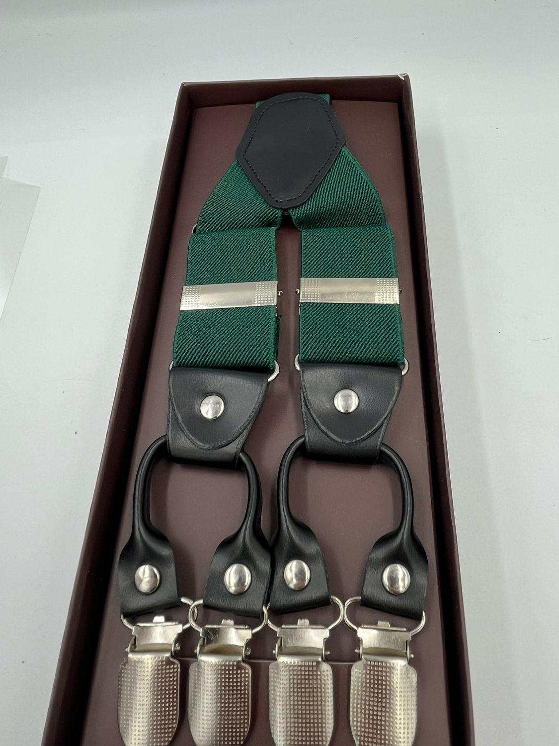 Bottle Green Heavy Duty suspenders For Men, Premium Classical Style