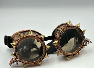 Steampunk goggles with copper And Metal Spikes