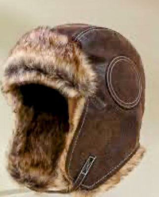 Steampunk Vintage Brown Aviator Vintage Pilot Cap, WW2