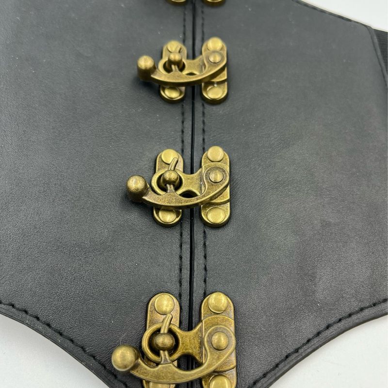 Ladies Black Steampunk Corset Large