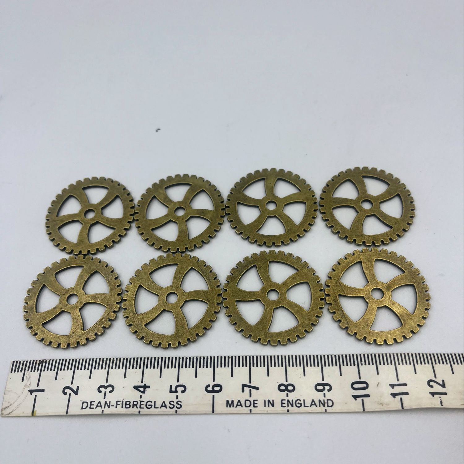 Metal Steampunk Craft Gears,30mm, Set Of 8.