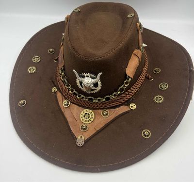 Steampunk Brown Cowboy Western Hat