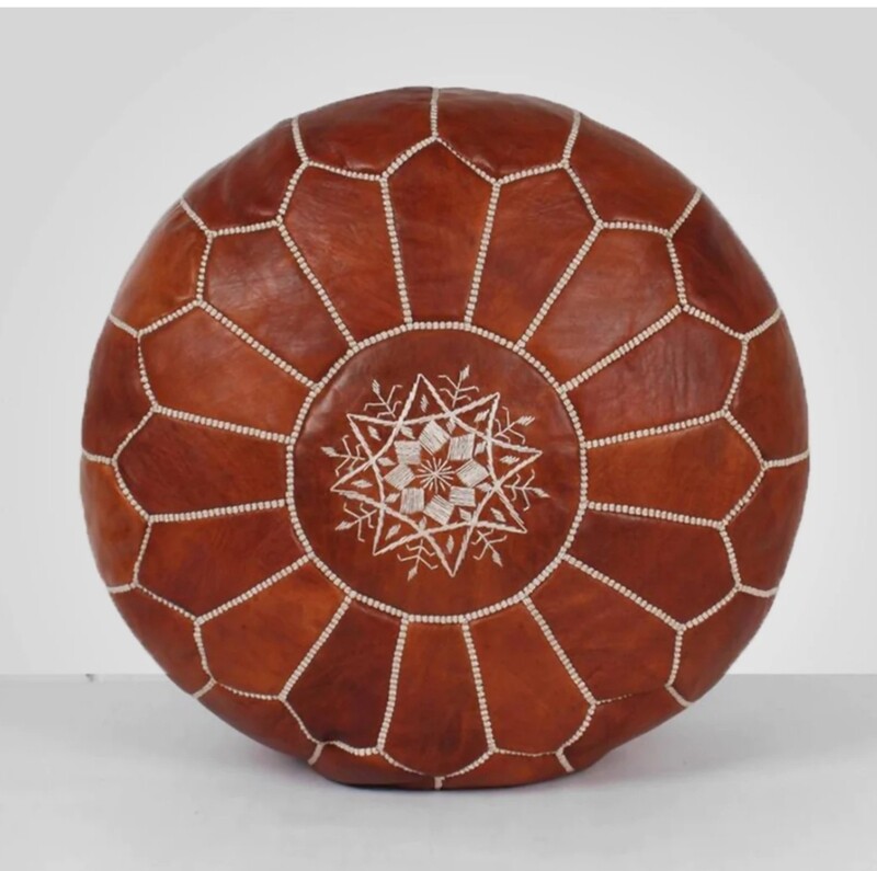 Btown Moroccan leather poufs
