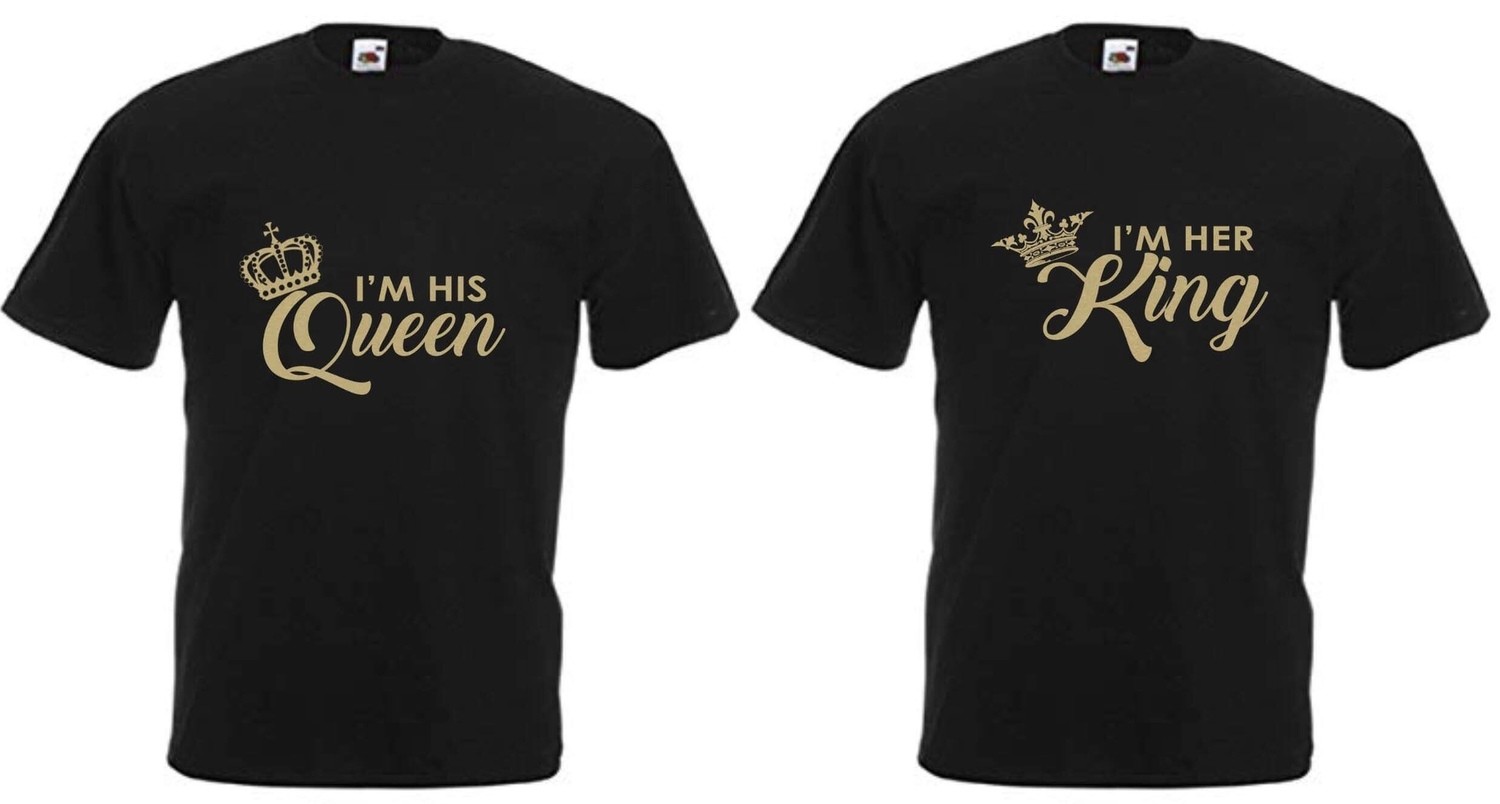 I&#39;m His Queen - I&#39;m Her King  Shirt Set