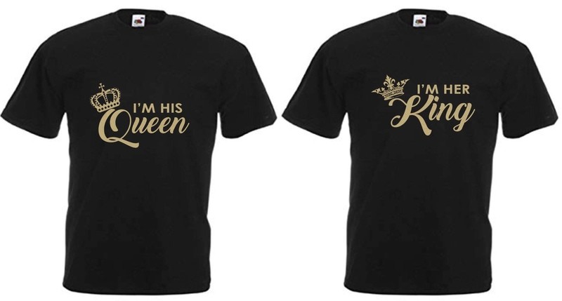 I&#39;m His Queen - I&#39;m Her King  Shirt Set