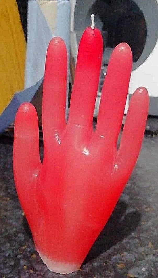 Orange Hand Candle